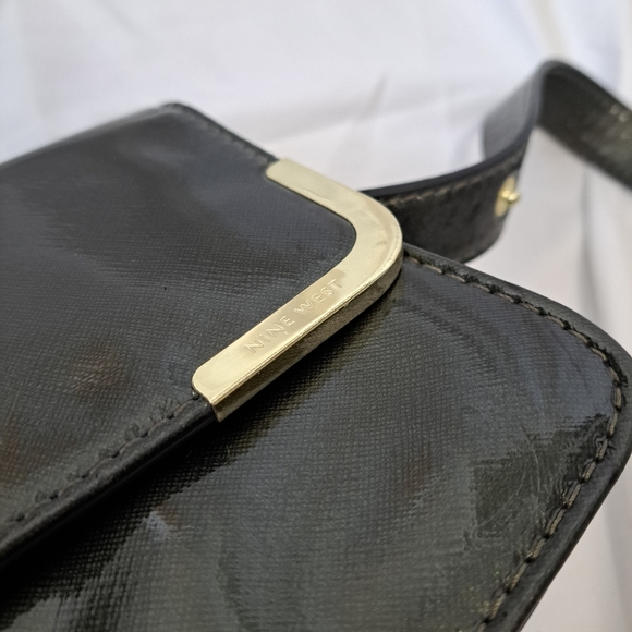 Nine West | Dark green mini purse with long strap & gold details - Picture 8 of 16